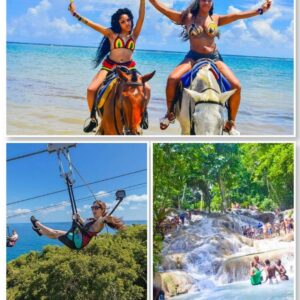 Horseback Riding, Ziplining, & Dunn’s River Falls Adventure Triple Tour