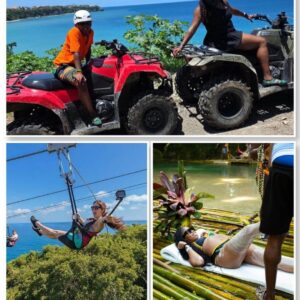 Ziplining, Bamboo Rafting & ATV Adventure Triple Tour